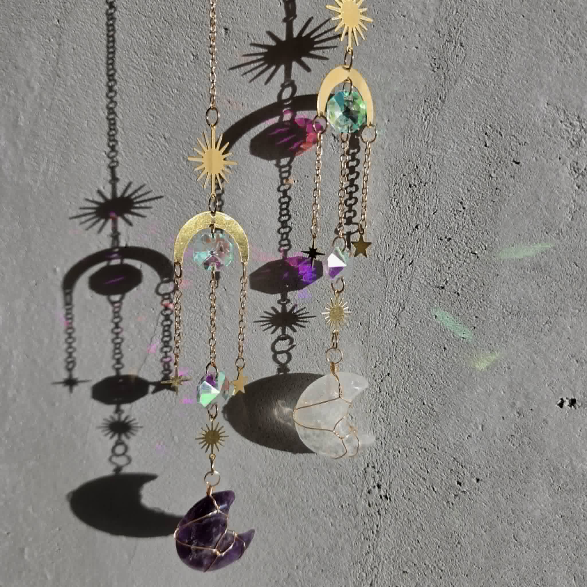 Sweet Rose Moon Suncatcher