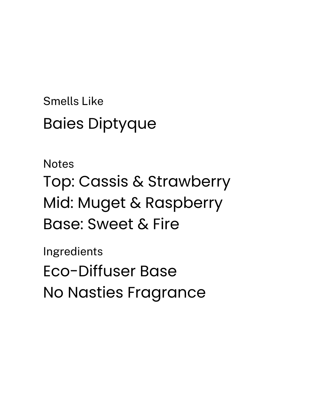 Blackcurrant & Roses Car Diffuser ~ Inspired by Baies Diptyque