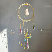Magical Rose Quartz Suncatcher Hoop