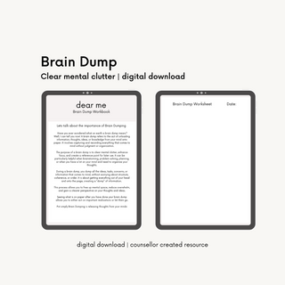 Brain Dump Declutter Your Mind Workbook