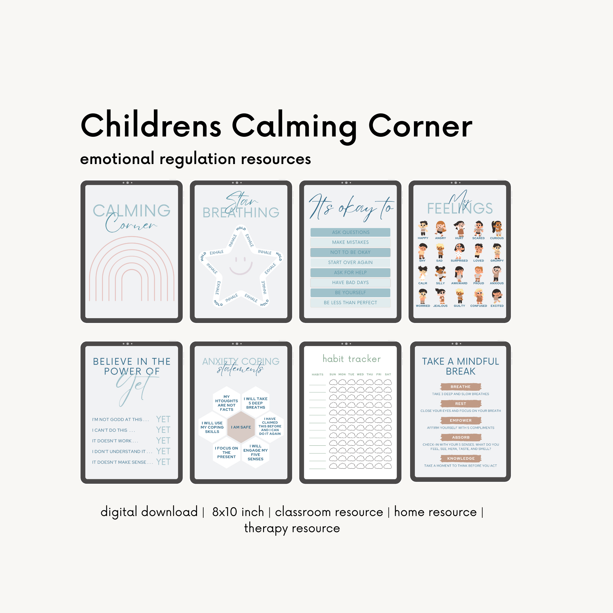 Calming Corner Childrens Emotional Regulation Digital Download