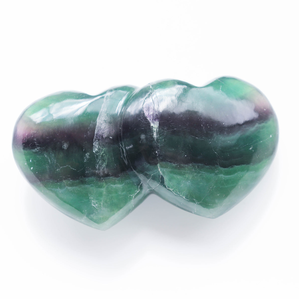 Fluorite Double Heart #1