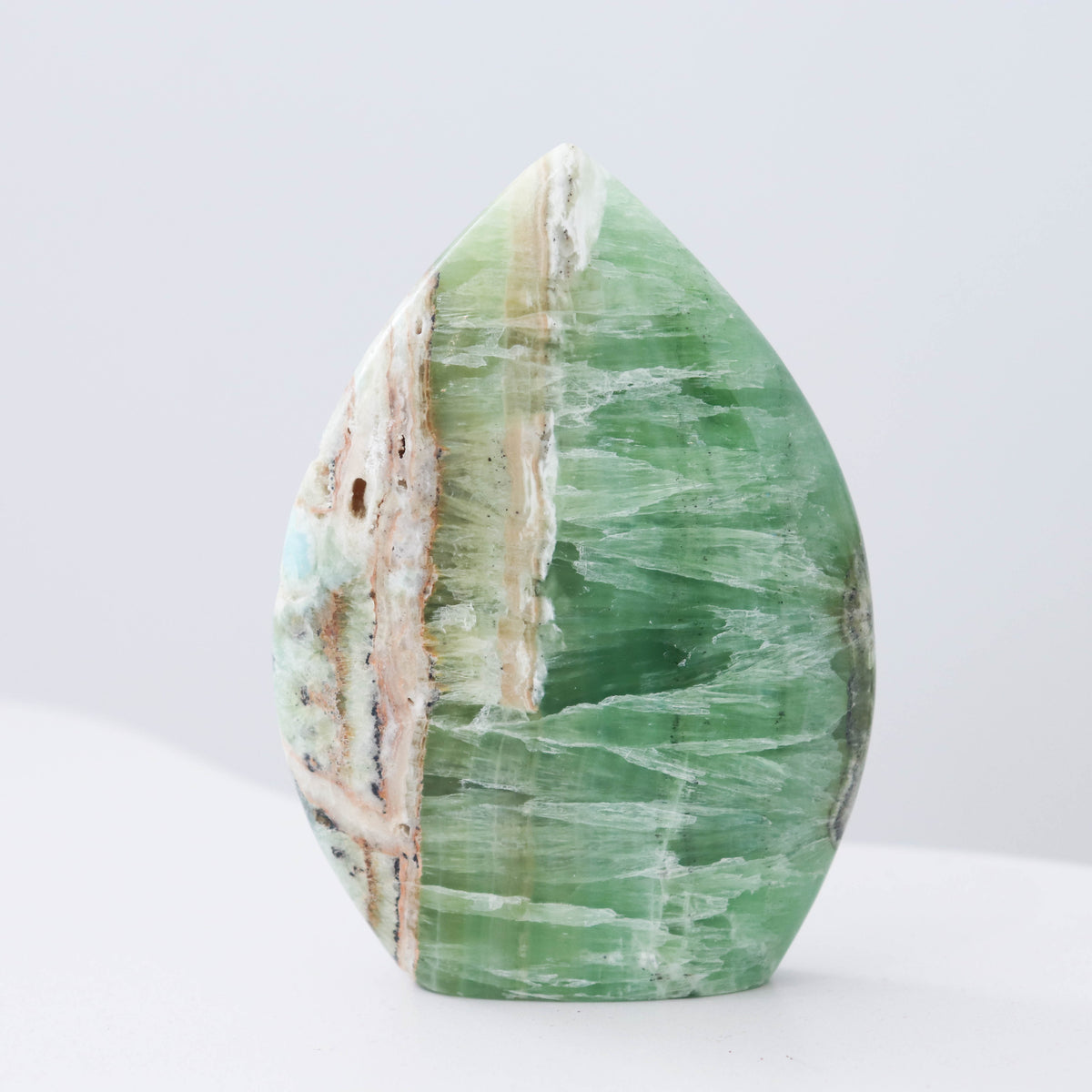 Green Calcite Flame #1
