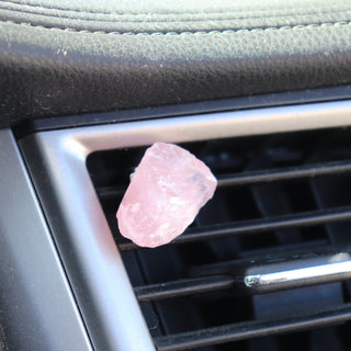 Rose Quartz Crystal Car Clip
