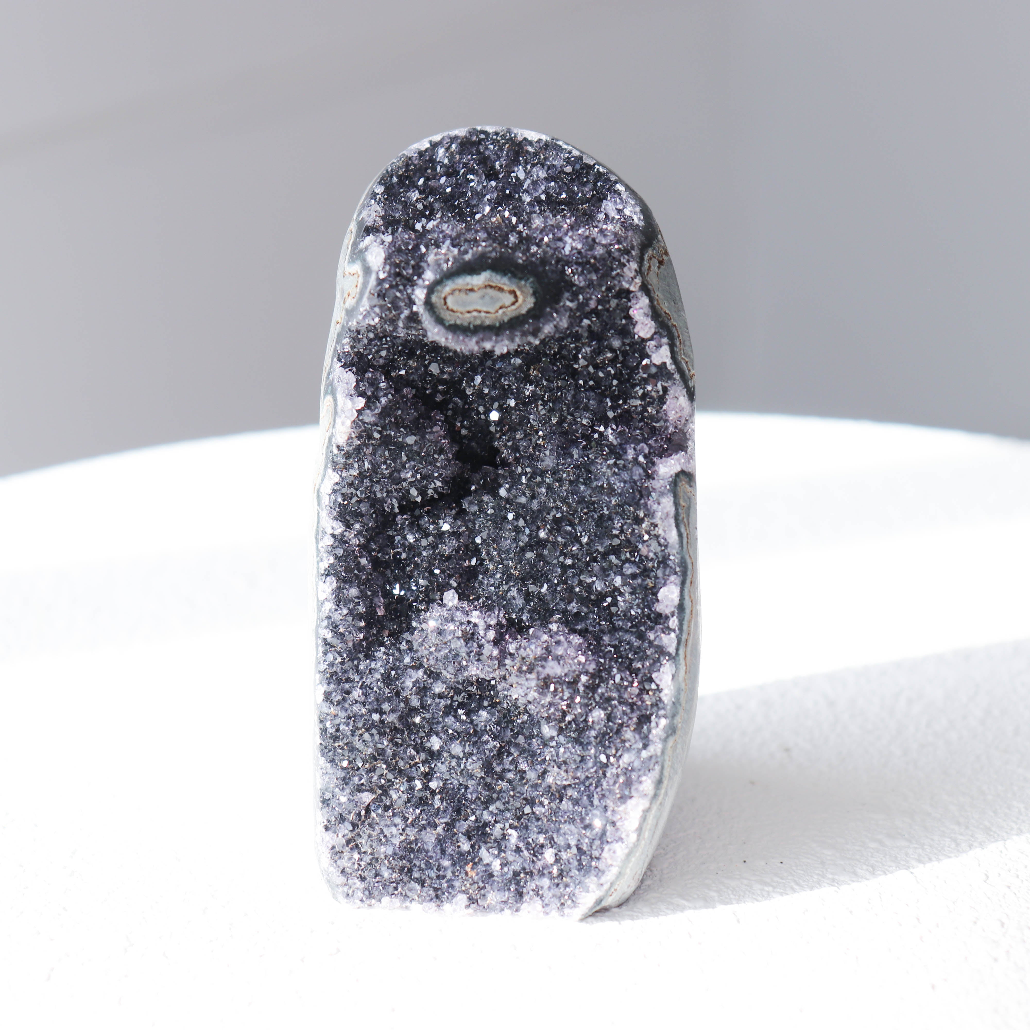 A Black Amethyst Cut Base #105