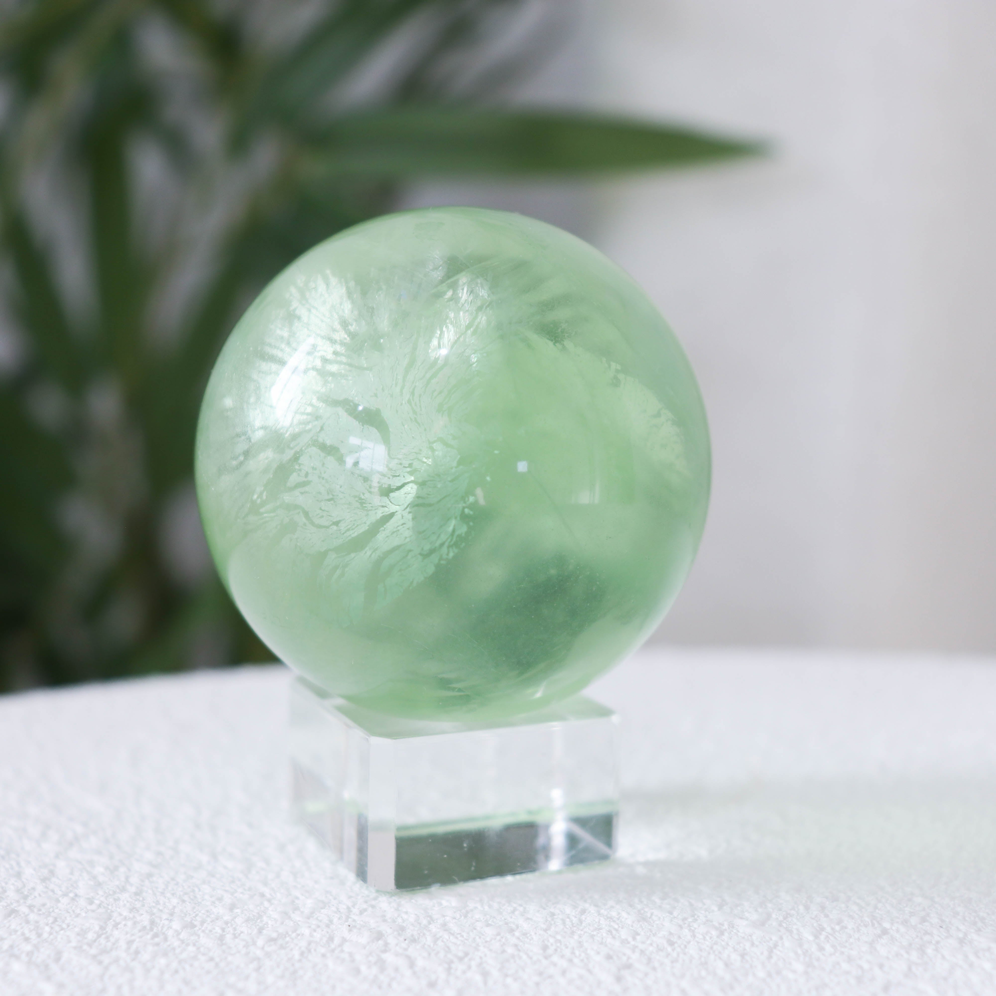 Apple Green Fluorite Sphere #170