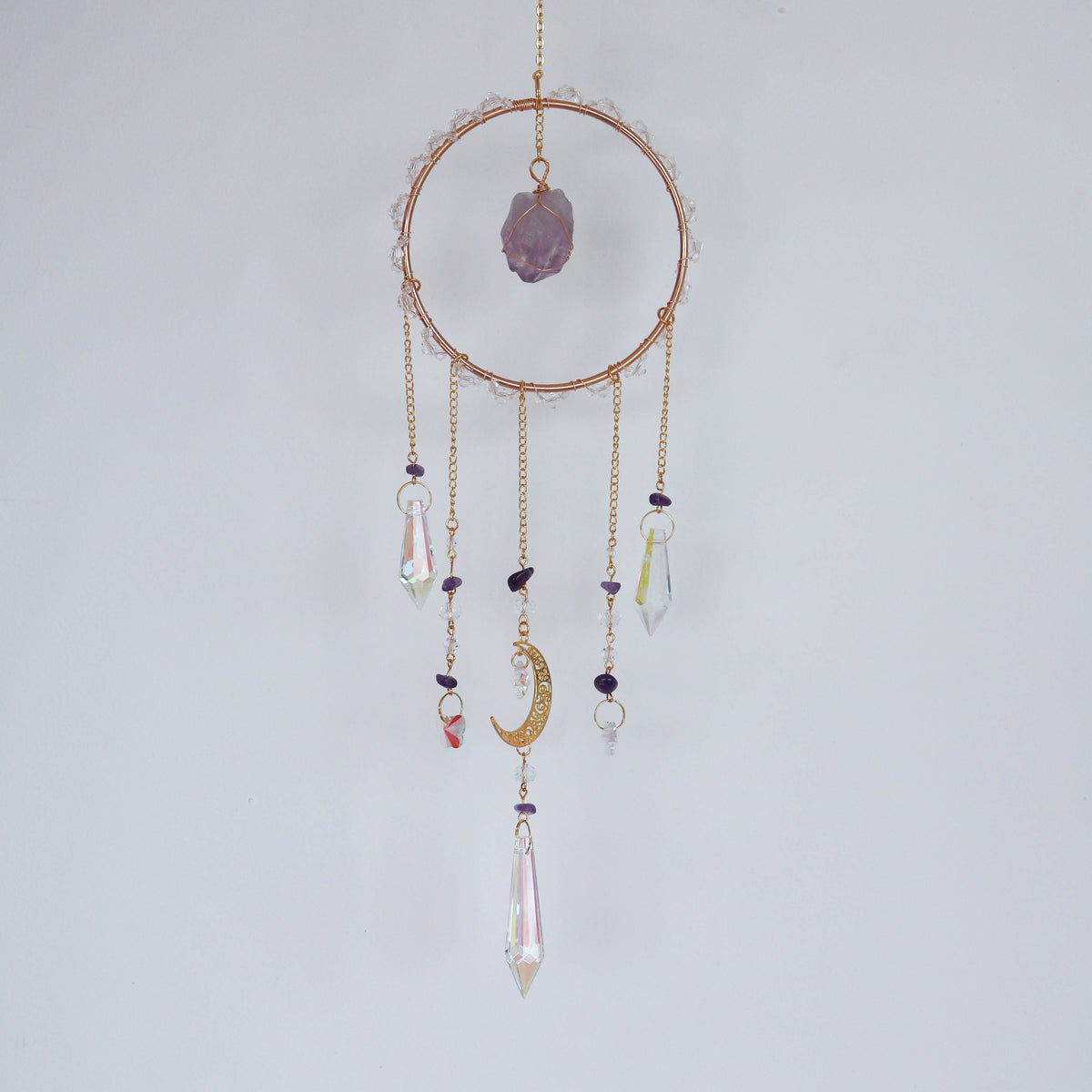 Magical Amethyst Suncatcher Hoop