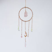 Magical Rose Quartz Suncatcher Hoop