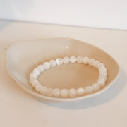 Selenite 6mm Beaded Bracelet