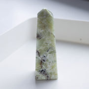 Green Mangano Calcite Point (damaged tip) #1n