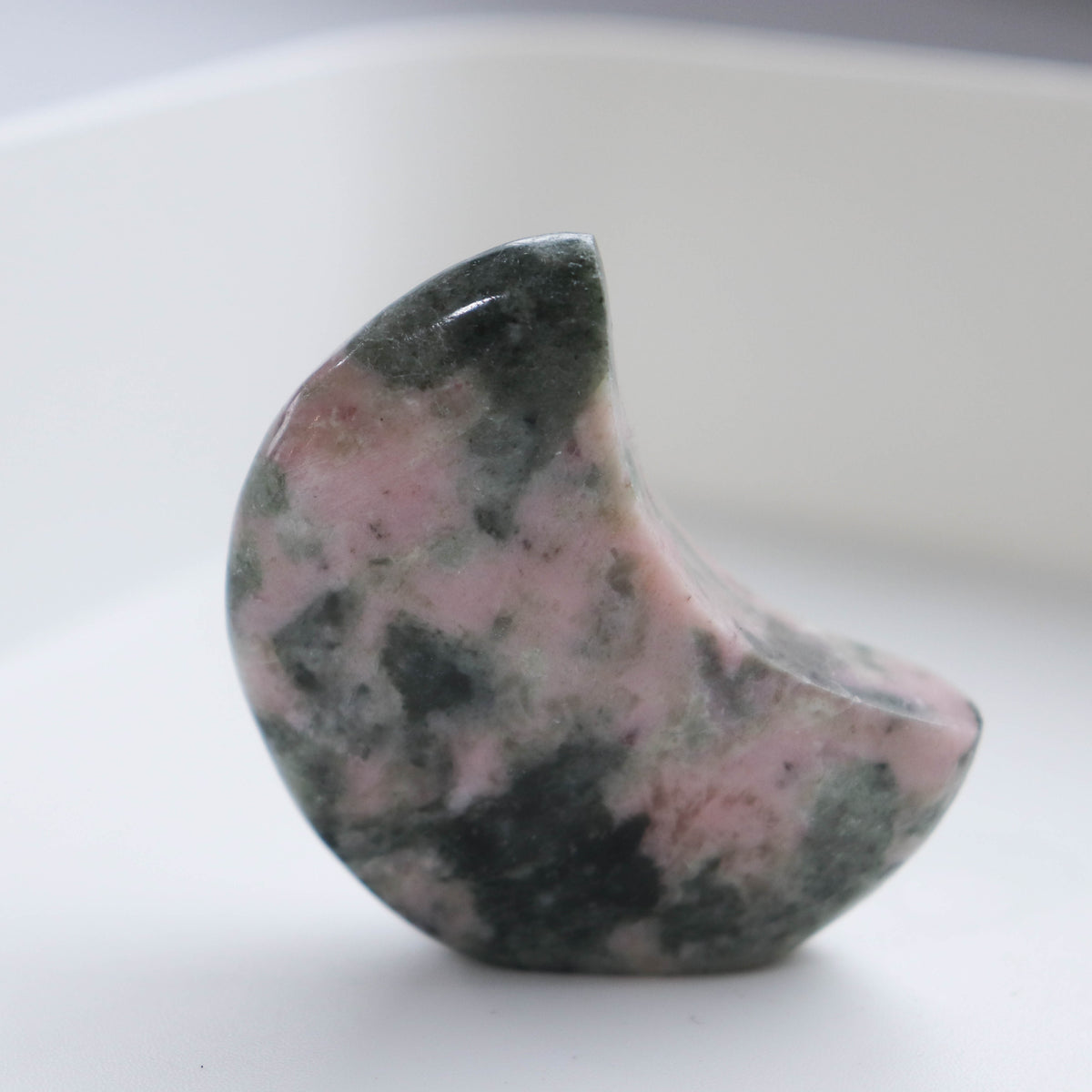Thulite with Epidote Standing Moon #2