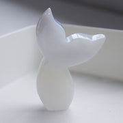 Blue Chalcedony Whale Tail #1