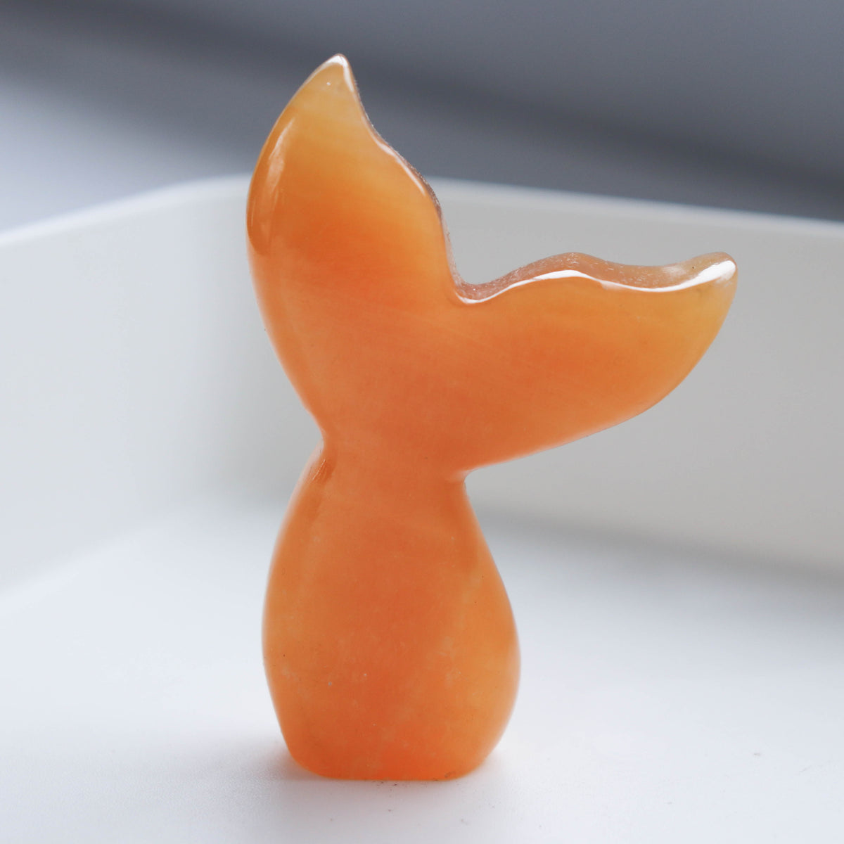 Orange Calcite Whale Tail #2