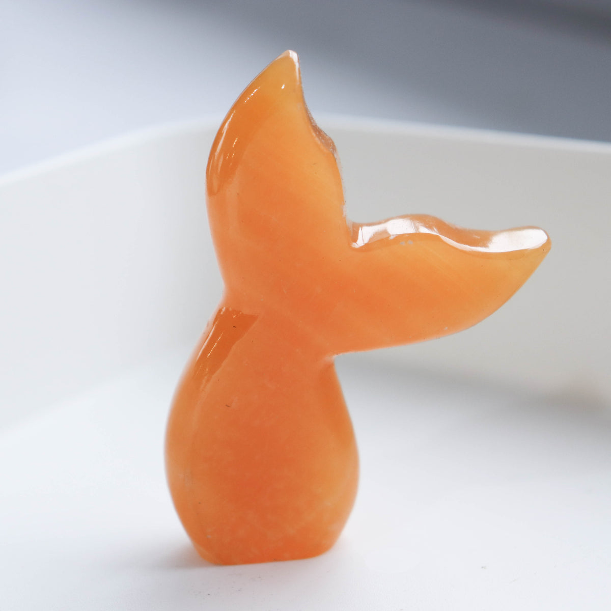 Orange Calcite Whale Tail #3