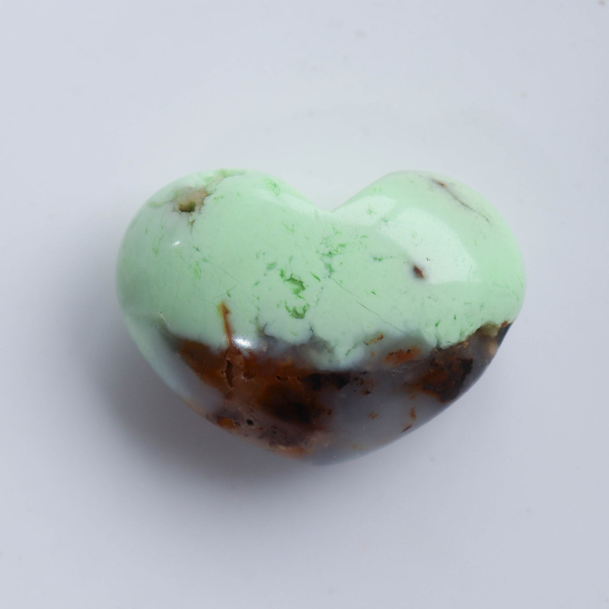 Lemon Chrysoprase Puffy Heart #1