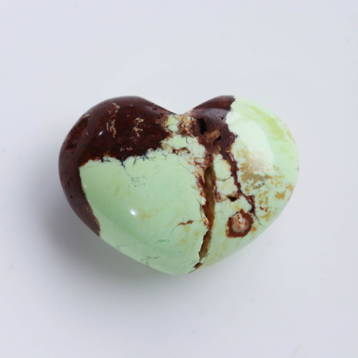 Lemon Chrysoprase Puffy Heart #3