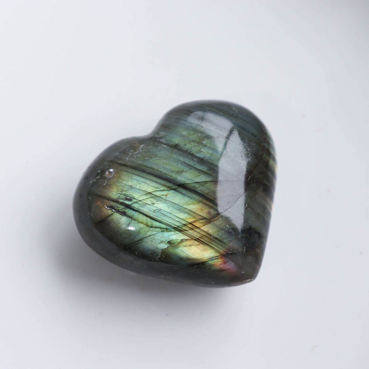 Labradorite Puffy Heart #1