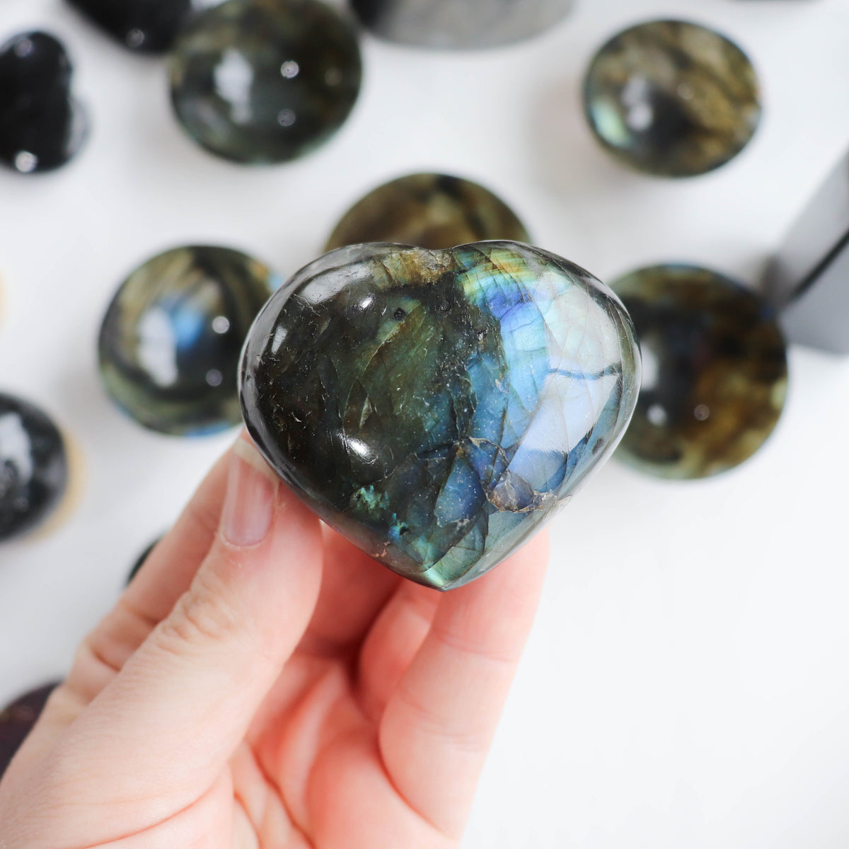 Labradorite Puffy Heart #3