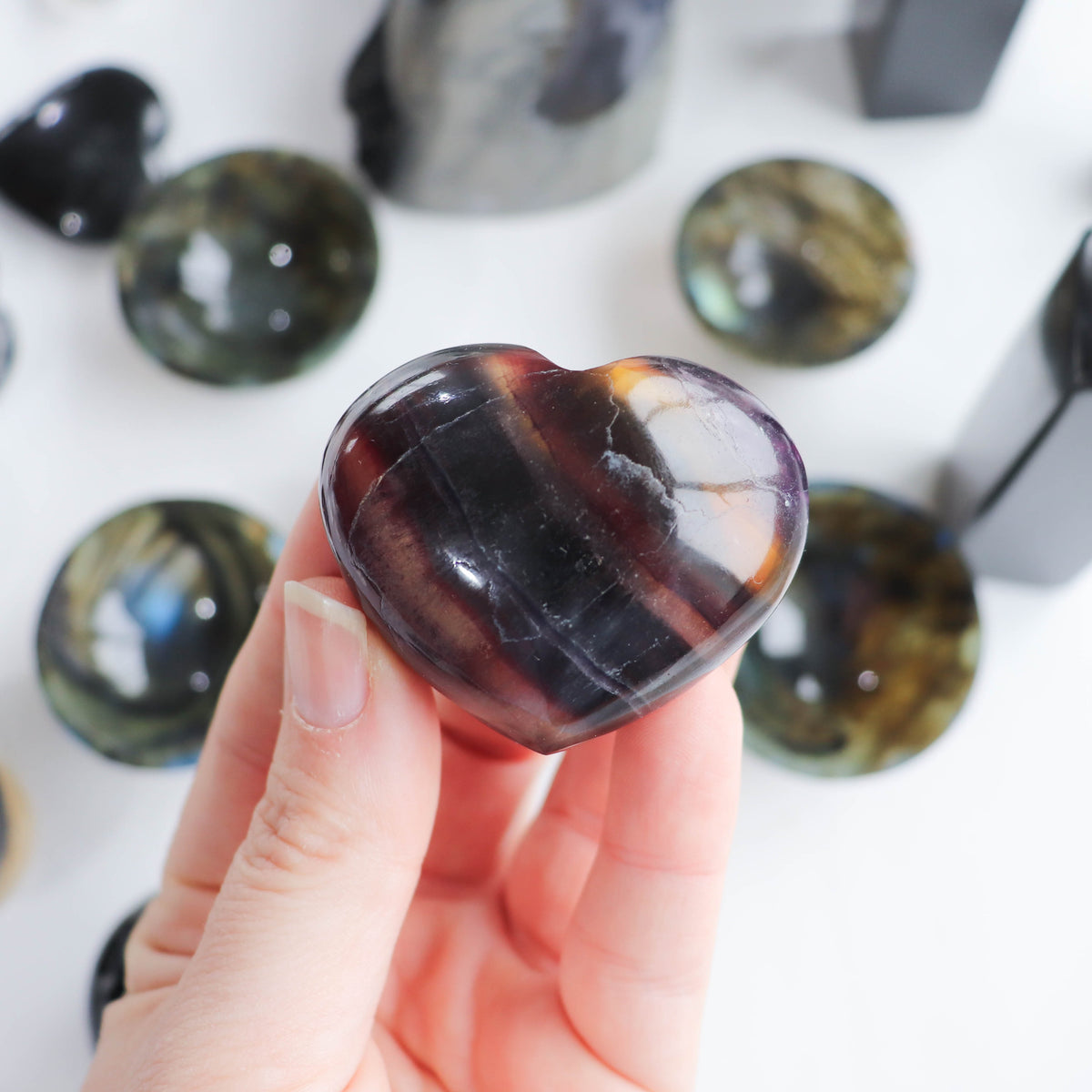 Fluorite Puffy Heart #1