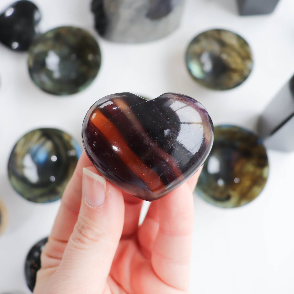 Fluorite Puffy Heart #2
