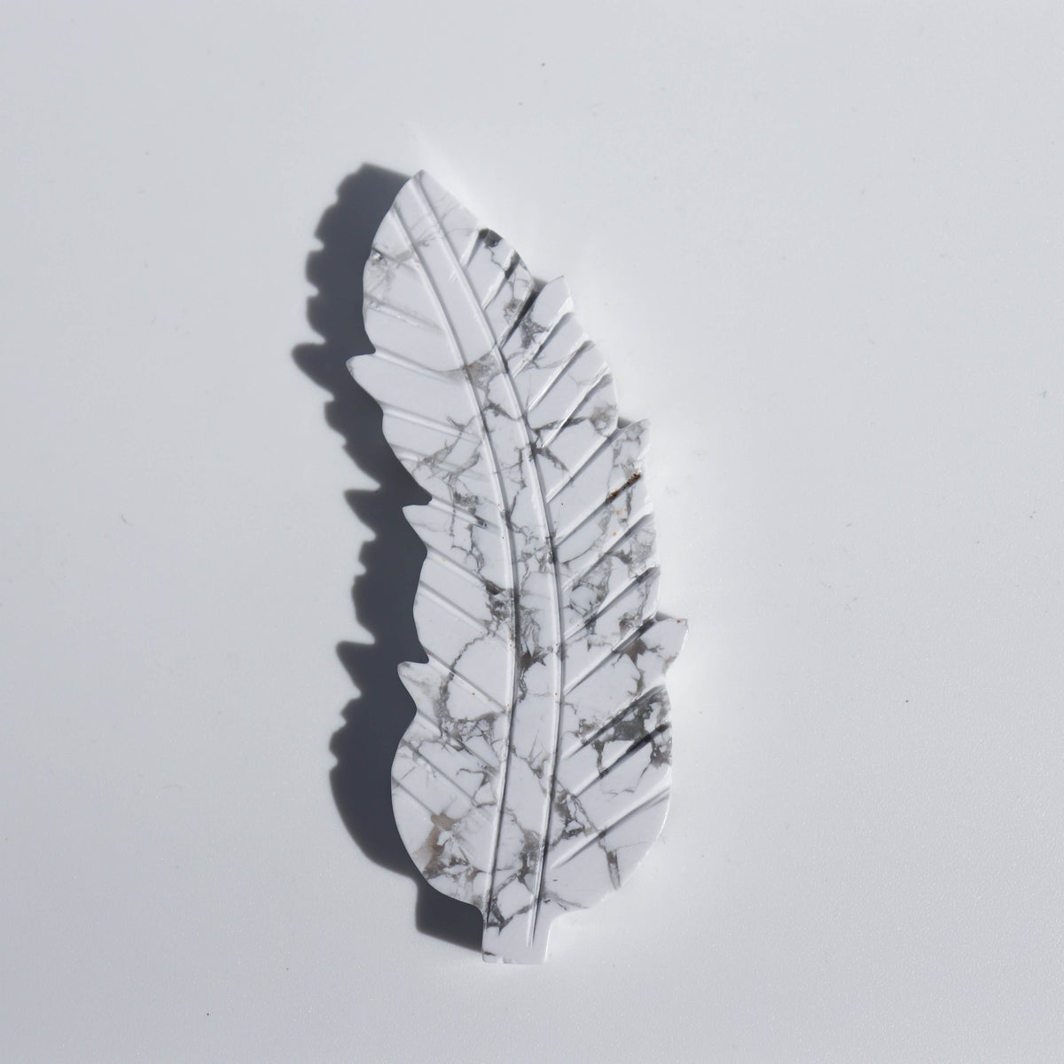 Howlite Feather #3
