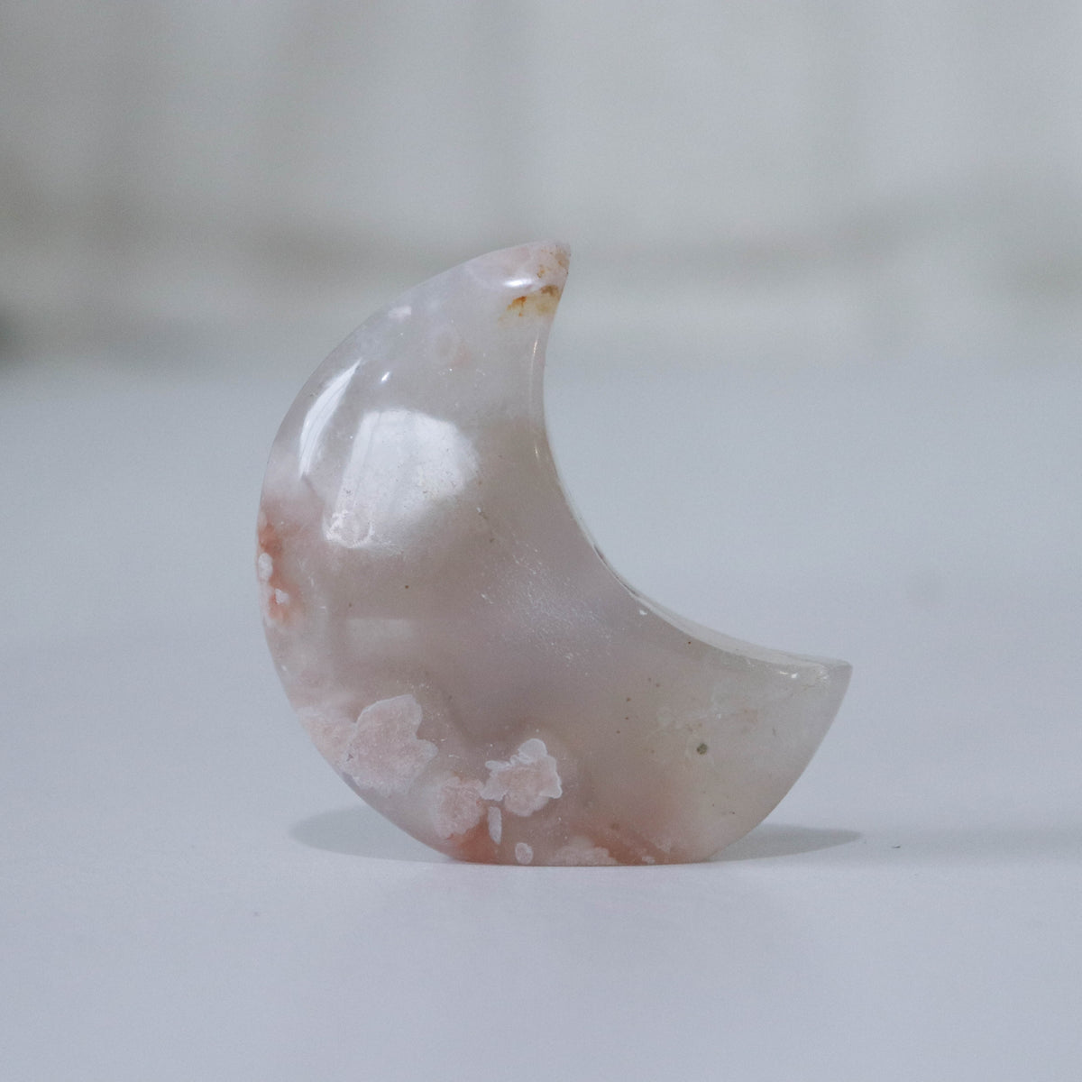 Flower Agate Standing Moon #1