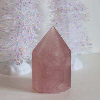 Rose Quartz Gemmy Quartz Point #01