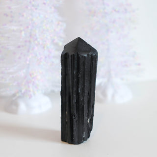 Black Tourmaline Raw Polished Point #3