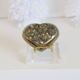 Pyrite Druzy Heart #12