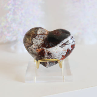 Mexican Crazy Lace Agate Heart #11