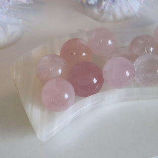 Mini Rose Quartz Spheres 15mm