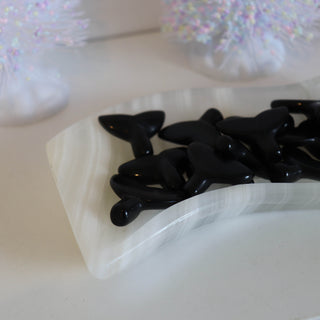 Mini Whale Tail Obsidian 20mm