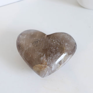 Smoky Quartz Puffy Heart #84