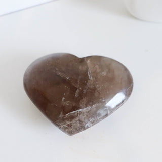 Smoky Quartz Puffy Heart #85