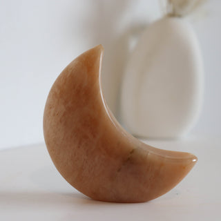 Peach Moonstone Standing Moon #1