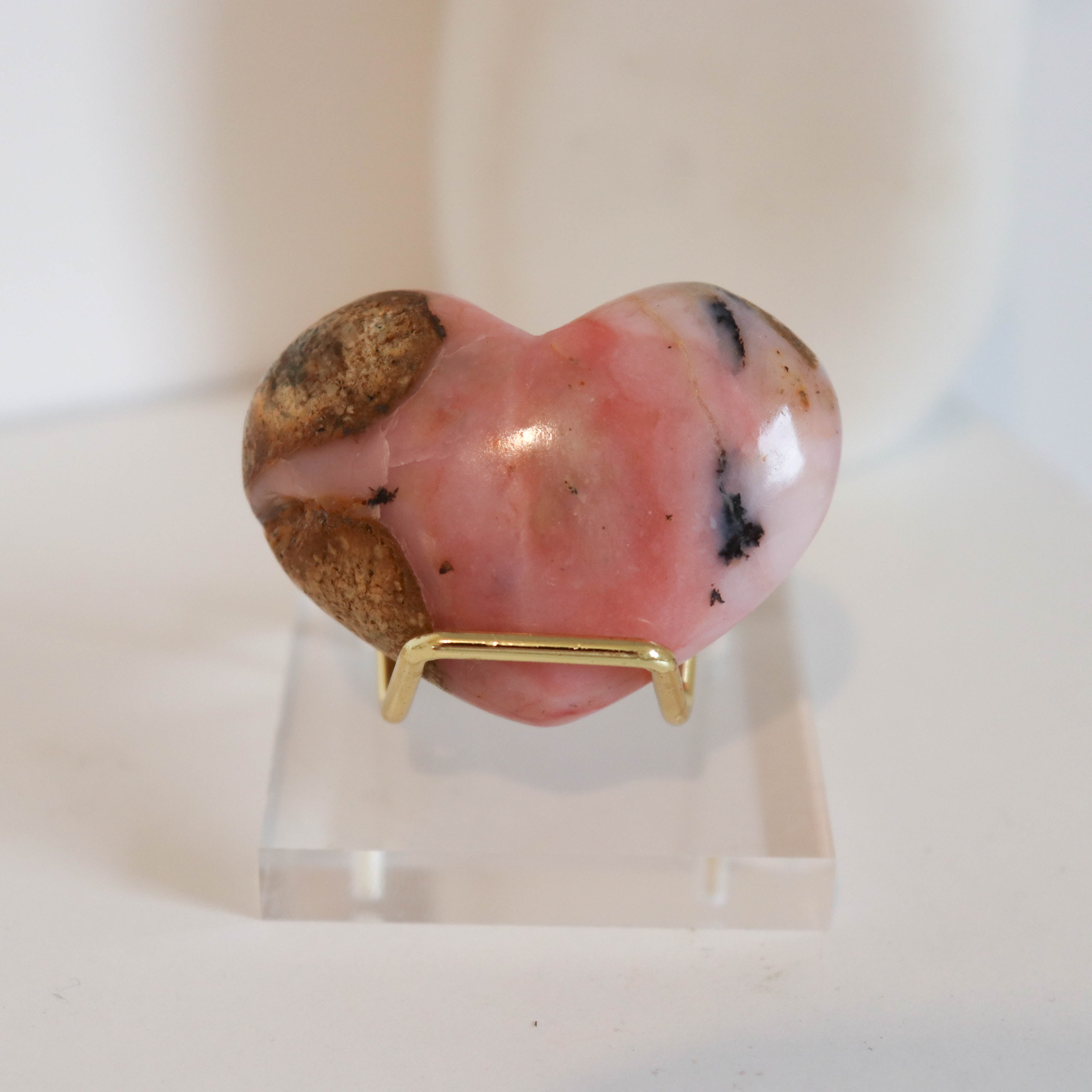 Pink Opal Heart #1a