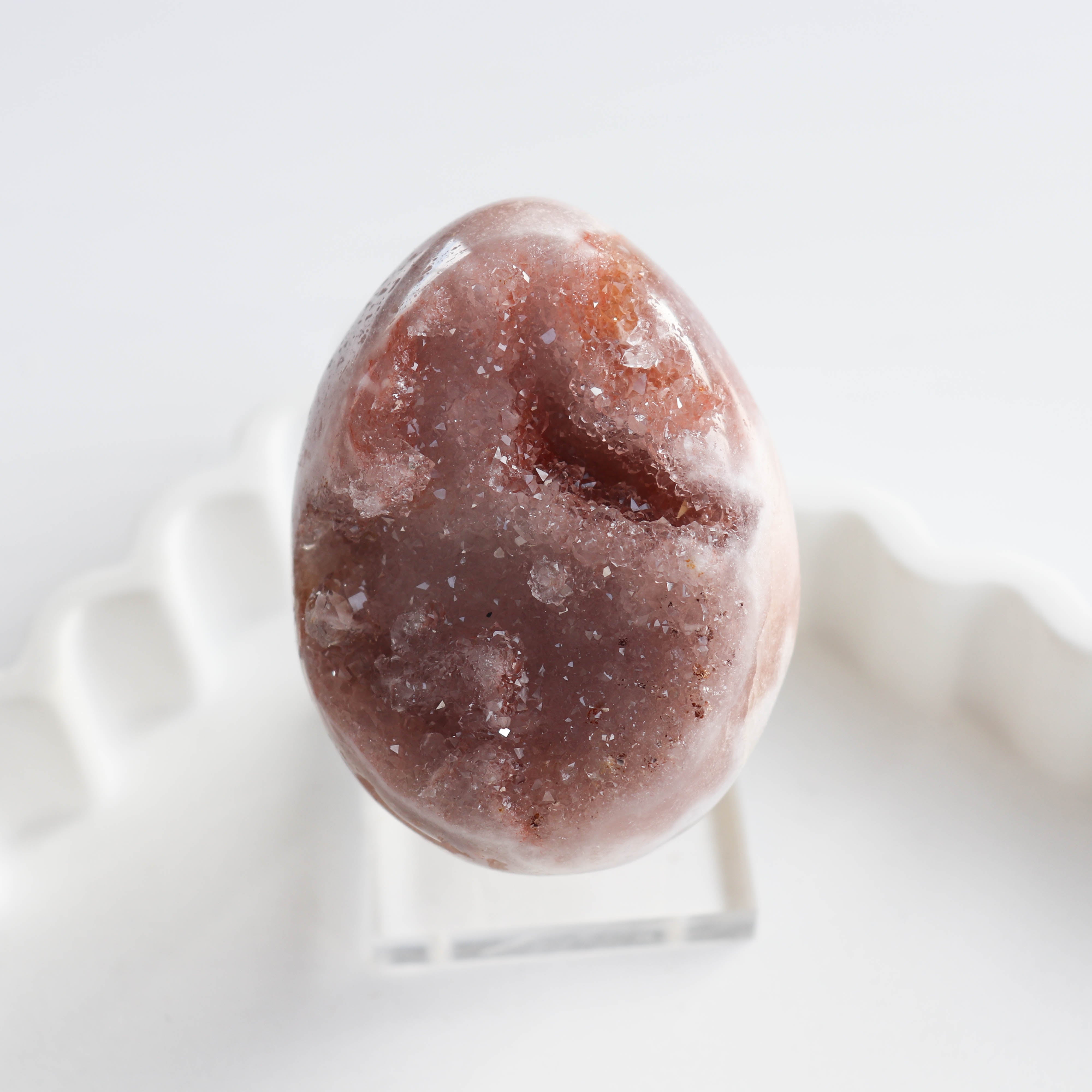 Pink Amethyst Druzy Egg #4