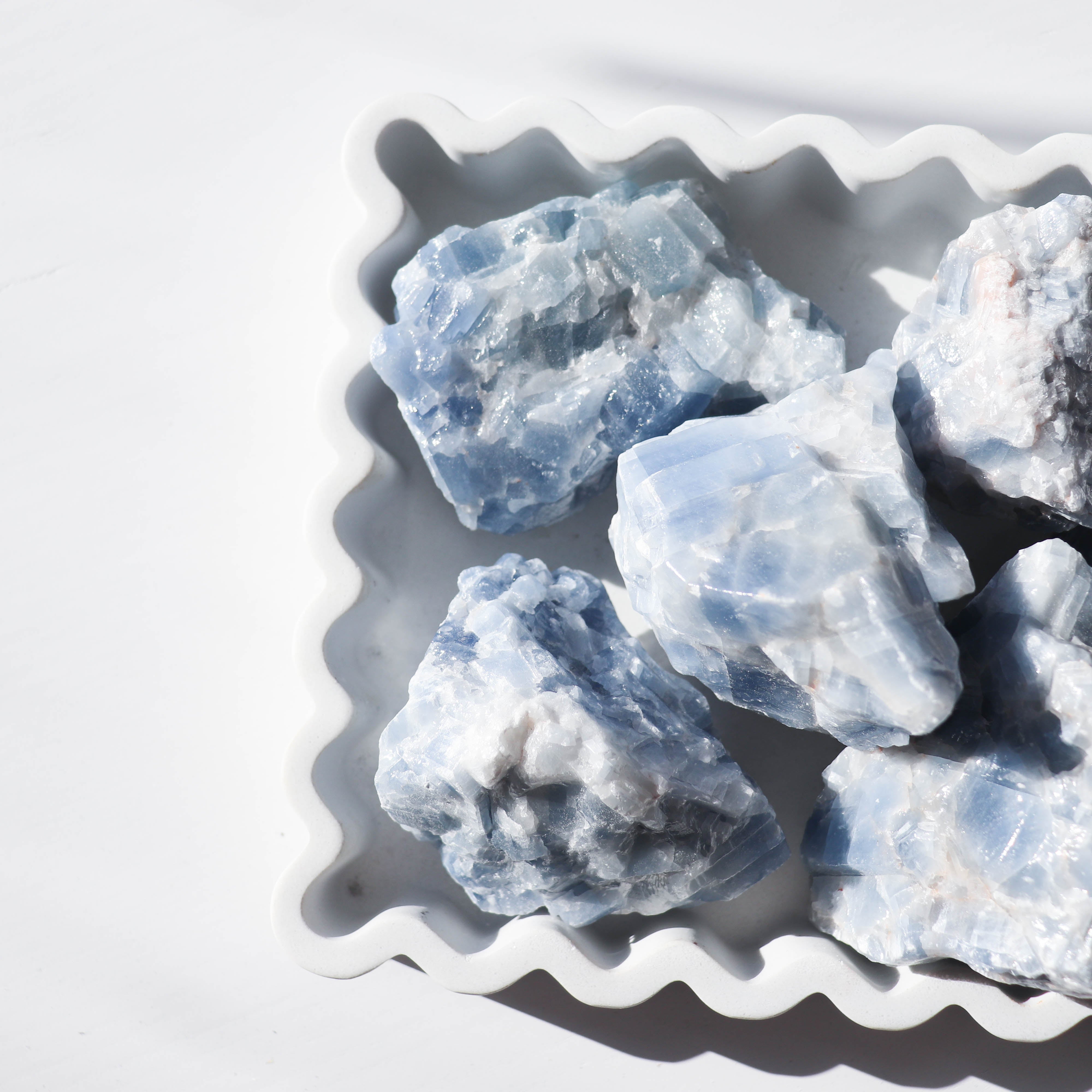 Blue Calcite Raw Large