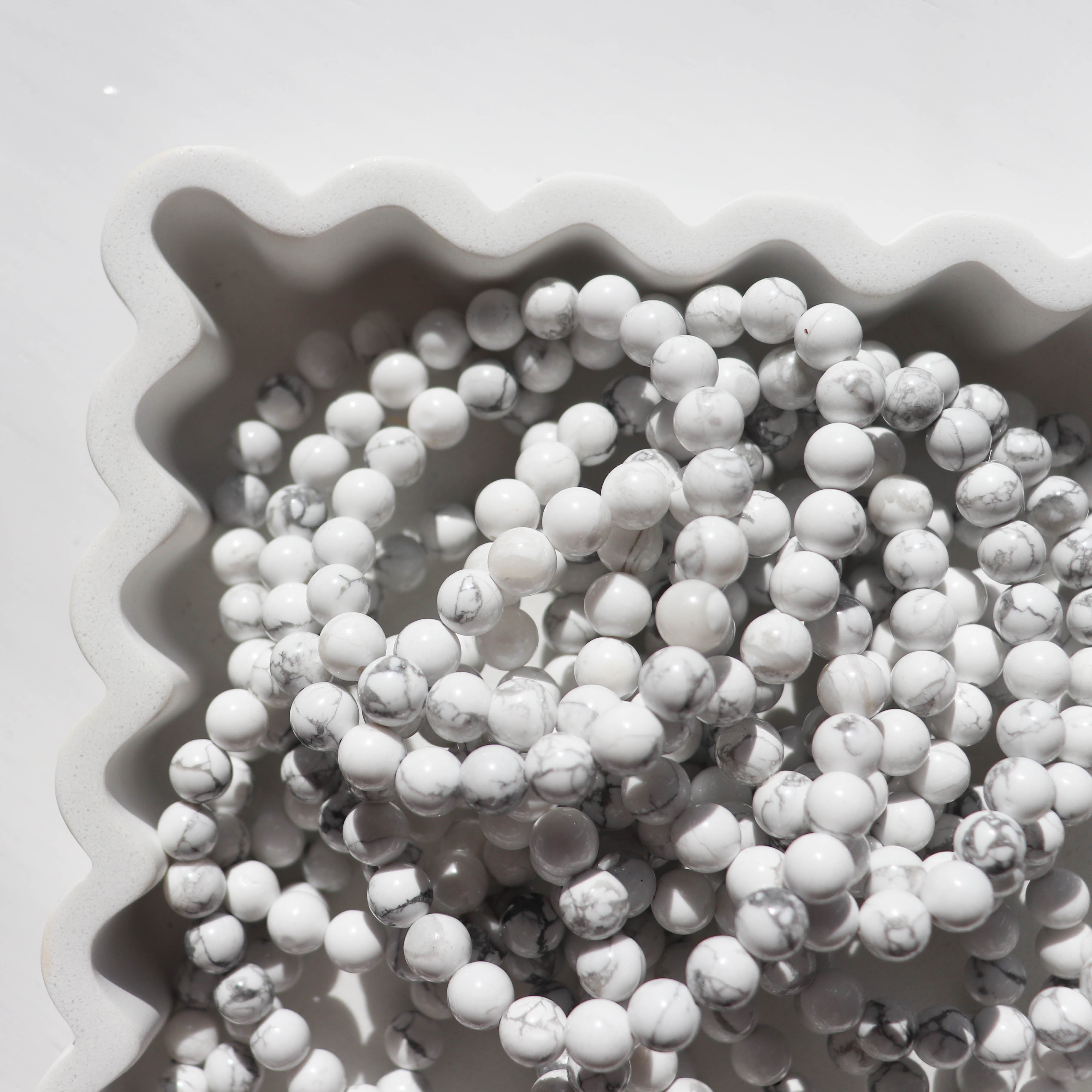 Howlite 8mm Crystal Bracelet