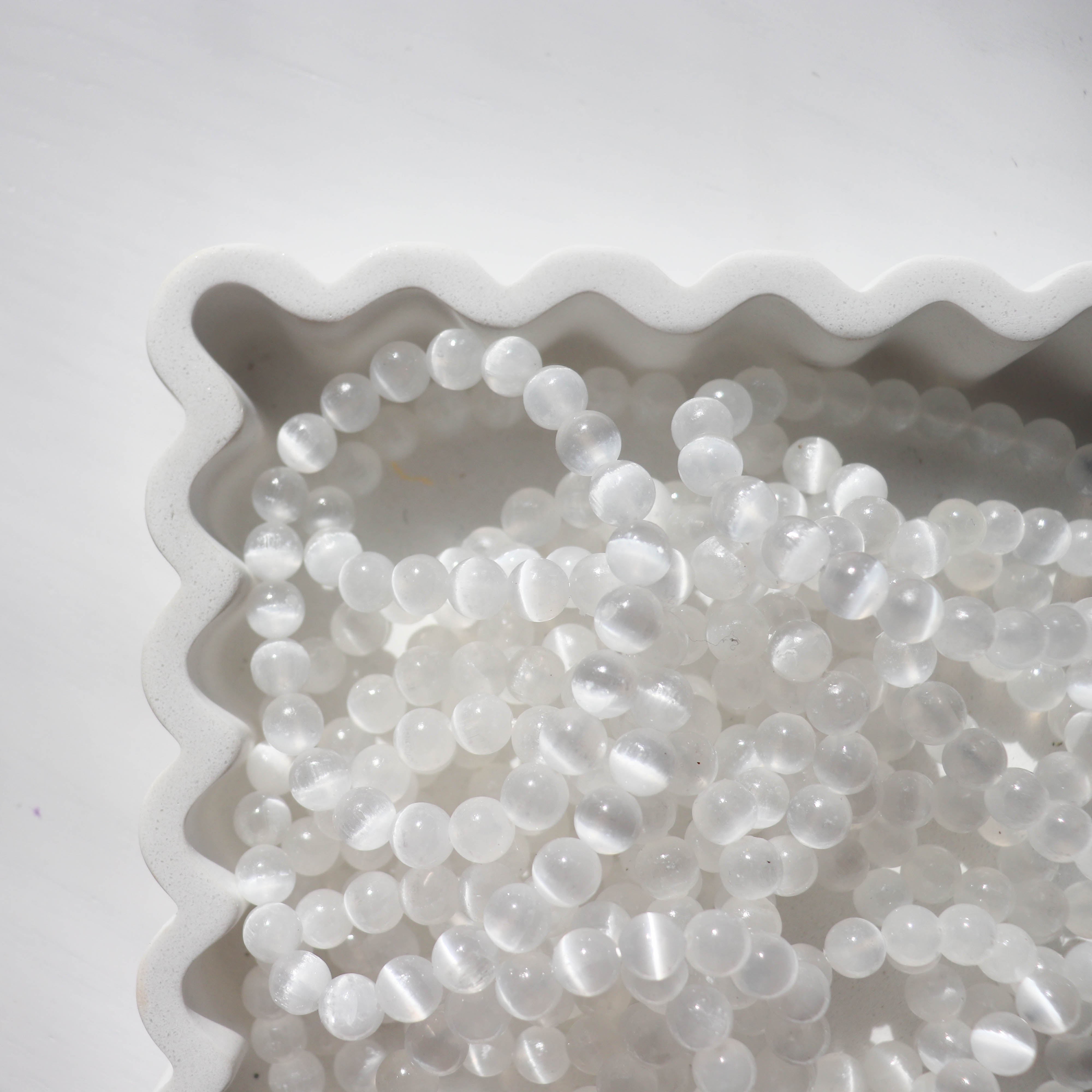 Selenite 8mm Crystal Bracelet