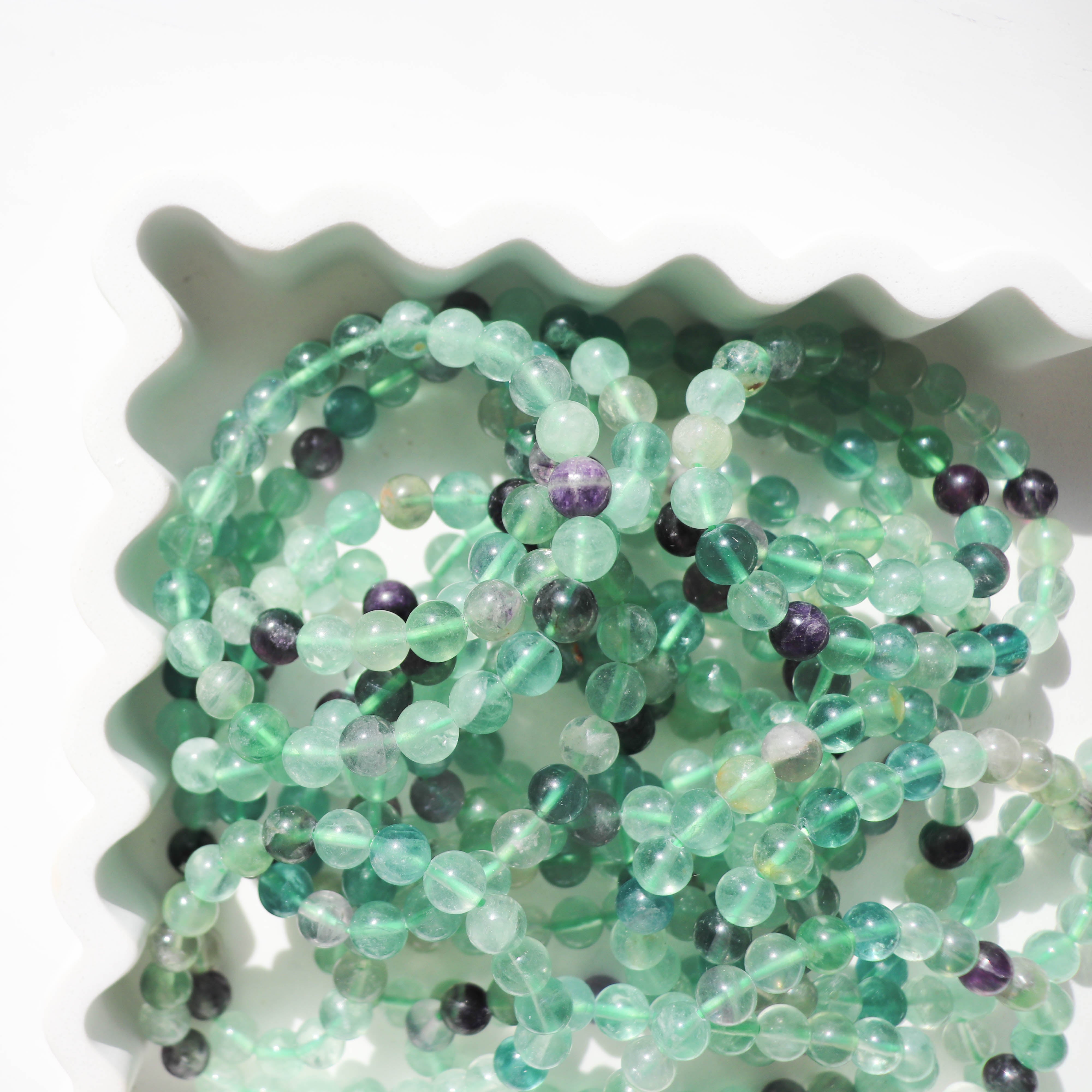 Fluorite 8mm Crystal Bracelet