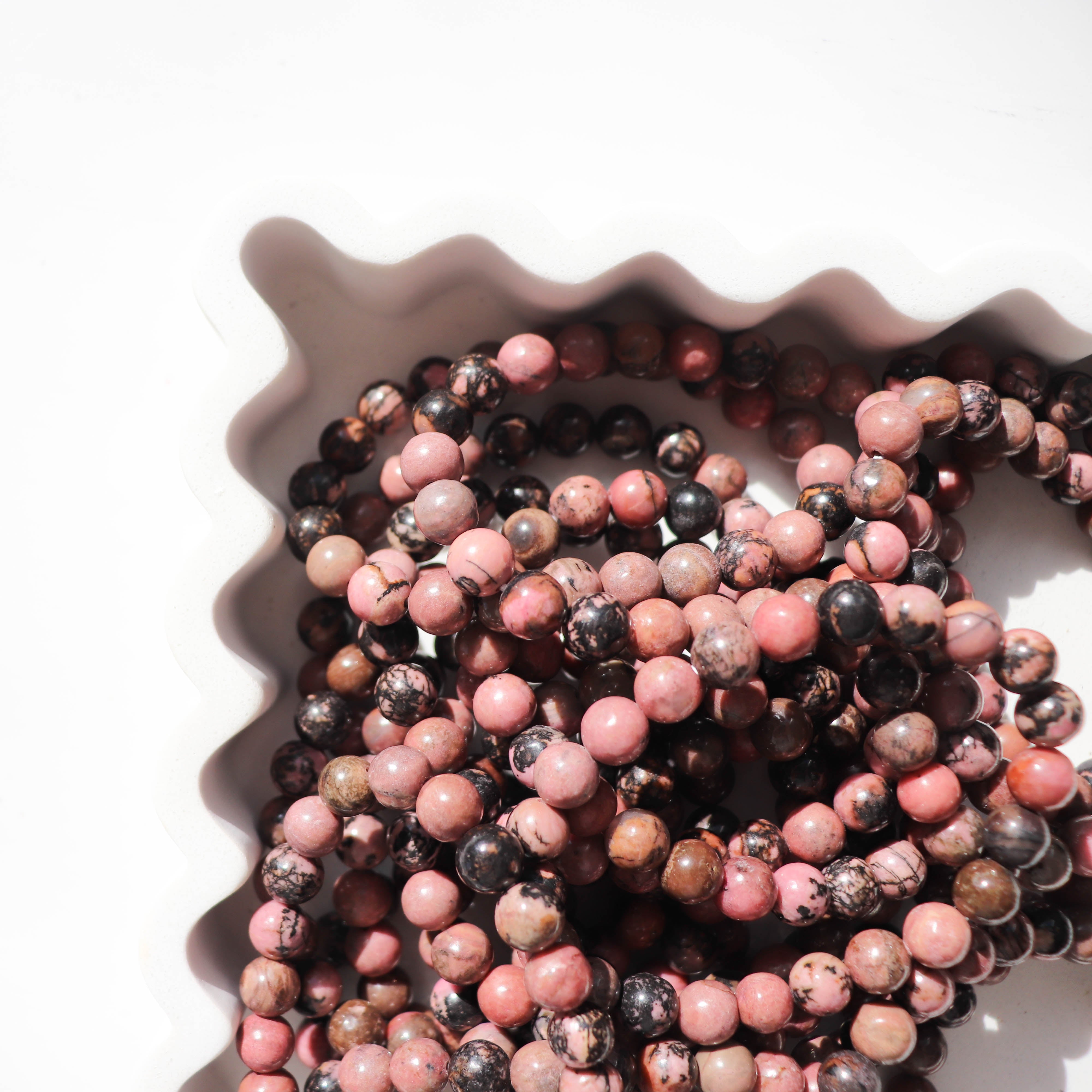 Rhodonite 8mm Crystal Bracelet