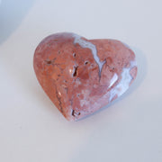 Pink Petal Agate Heart #4