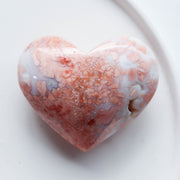 Pink Petal Agate Heart #2
