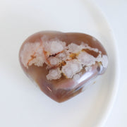 Flower Agate Heart #3