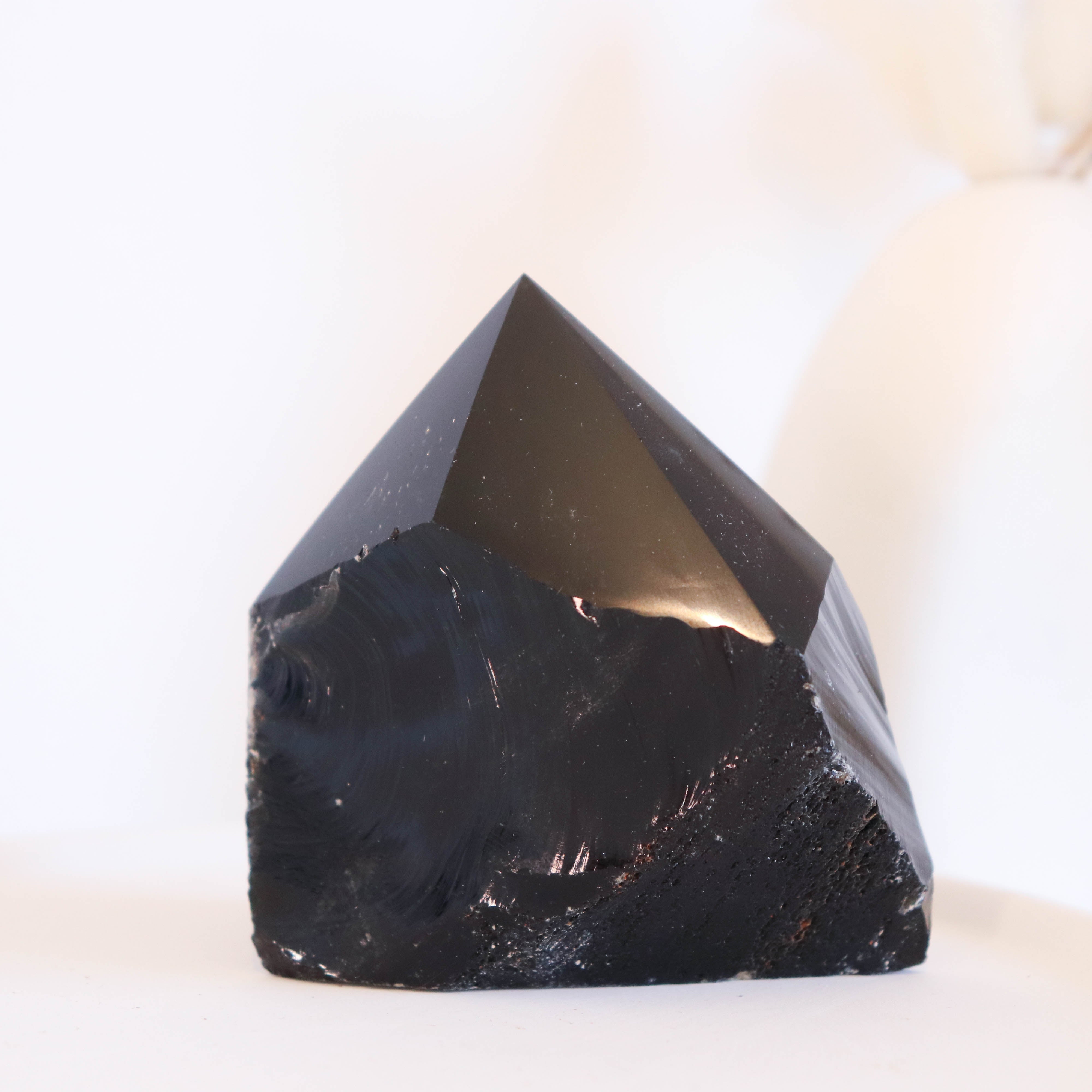 Black Obsidian Polished/Raw Point #2