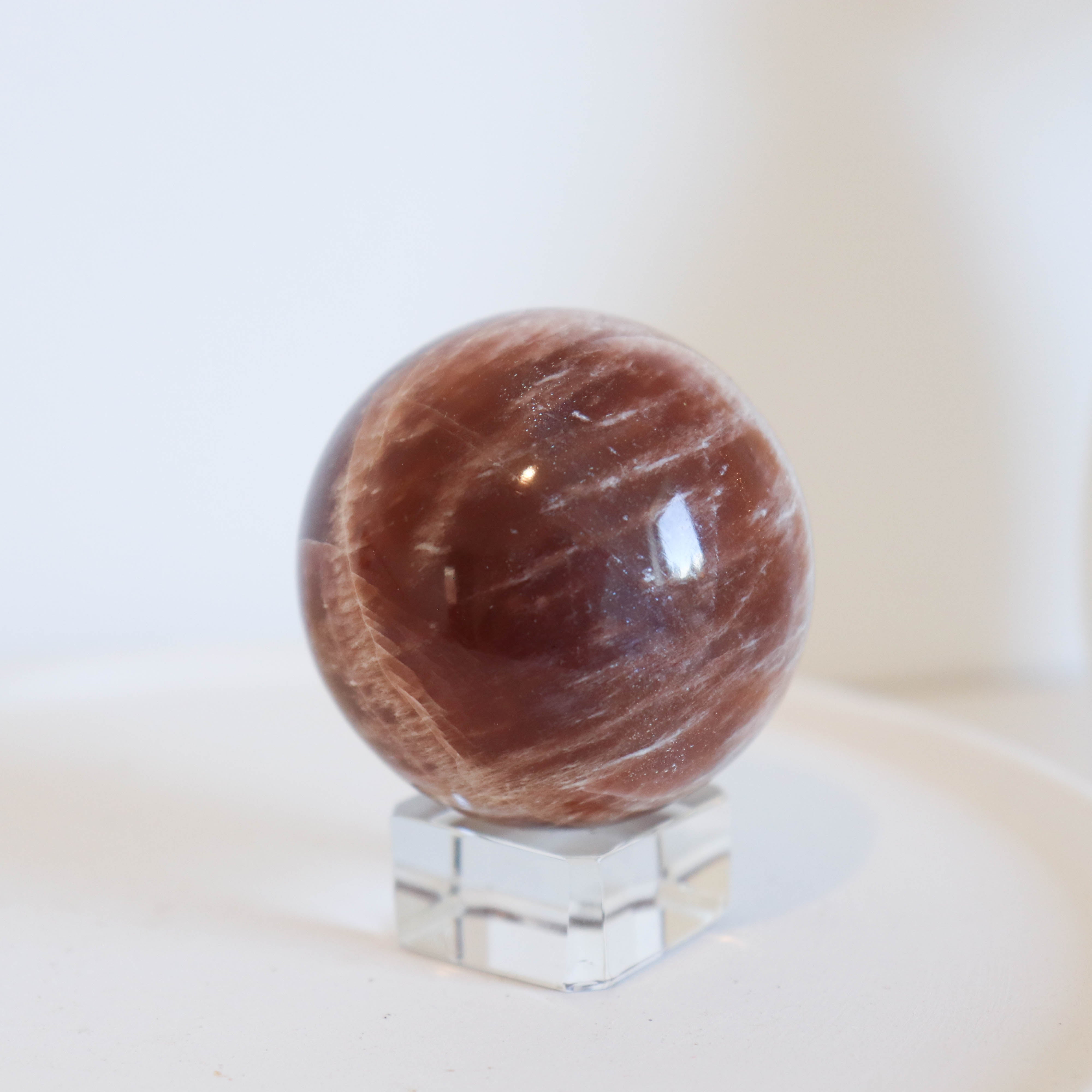 Peach Moonstone Sphere #2