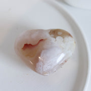 Flower Agate Heart #10