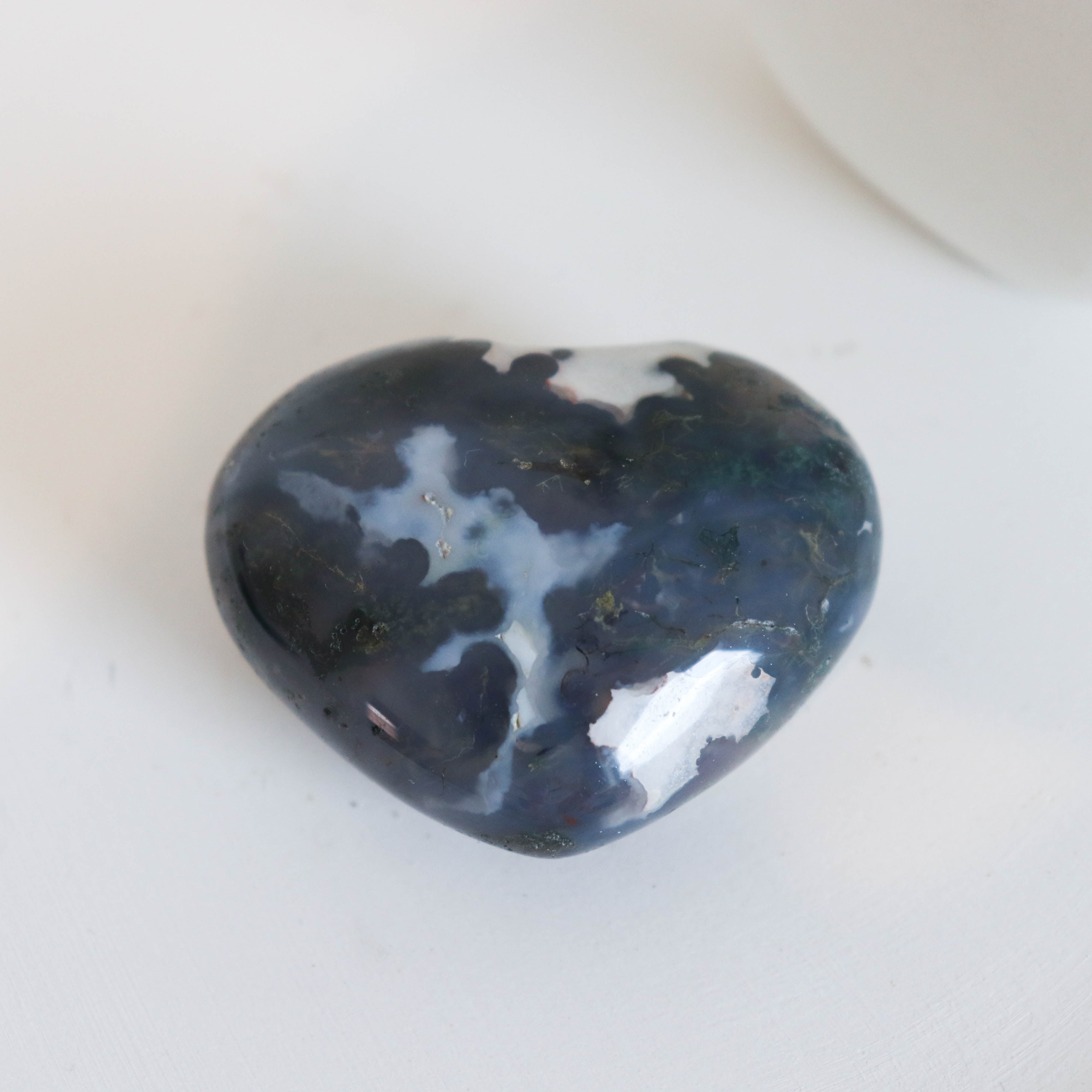 Moss Agate Heart #1