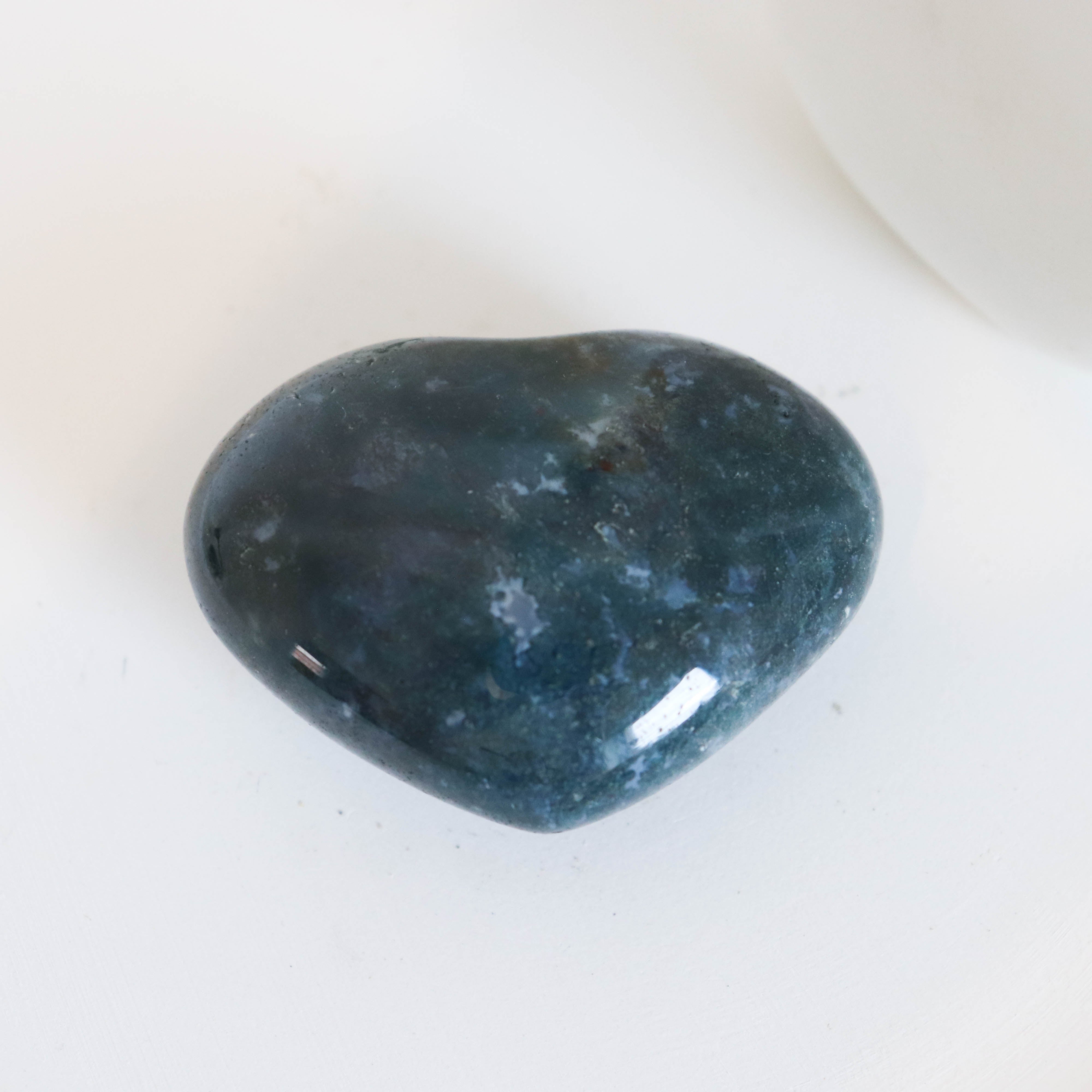 Moss Agate Heart #3